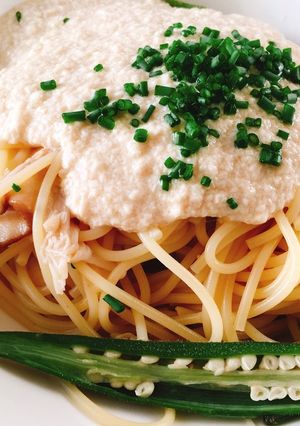 豆腐ソースとオクラの和風冷製パスタ-レシピのメイン写真