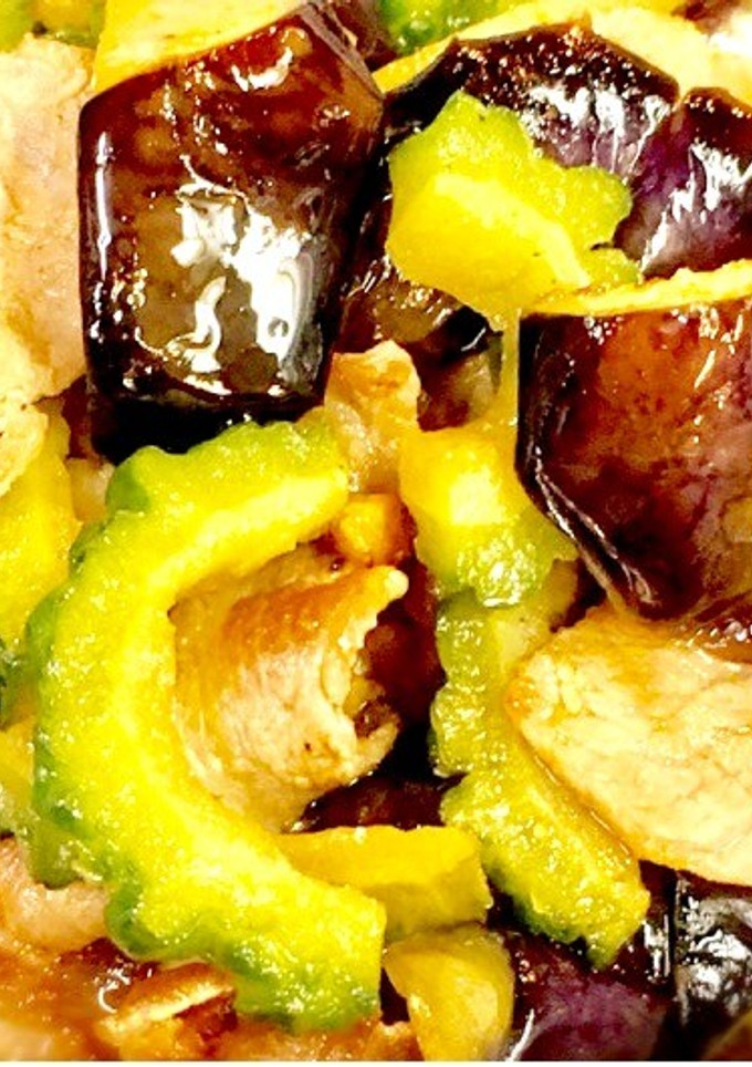 ☆ゴーヤと茄子の炒め煮☆麺つゆで簡単☆-レシピのメイン写真