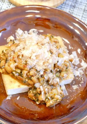 厚揚げステーキ納豆キムチのせ-レシピのメイン写真
