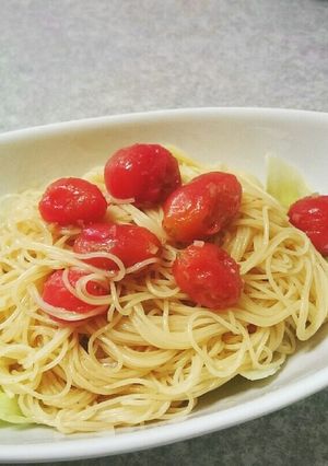 冷凍ミニトマトで☆さっぱり冷製パスタ-レシピのメイン写真
