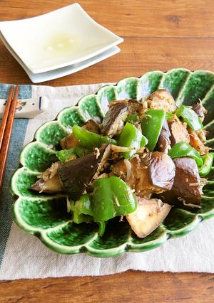 生姜風味♪なすとピーマンのおじゃこ和え-レシピのメイン写真