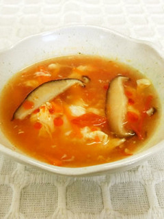 しいたけとトマトの酸辣湯(サンラータン)-レシピのメイン写真
