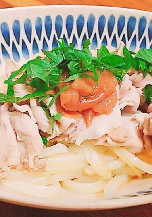 梅入り豚しゃぶうどん♥-レシピのメイン写真