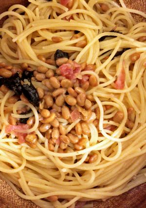 あっさり!納豆と梅の和風パスタ-レシピのメイン写真