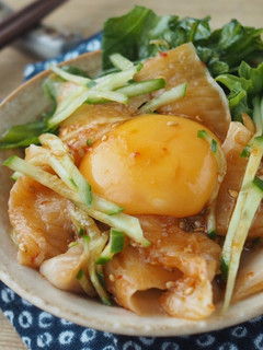 箸が止まらない!えんがわユッケ-レシピのメイン写真