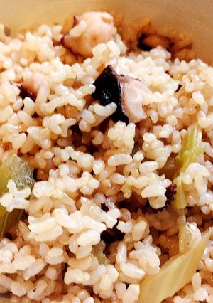 シャキシャキ☆セロリとたこ飯の炊き込み-レシピのメイン写真