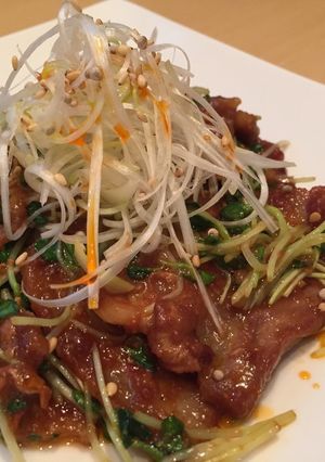 豚肉とかいわれの辛味噌焼き-レシピのメイン写真