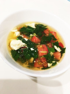 簡単楽チン!夏野菜と豆腐のさっぱりスープ-レシピのメイン写真