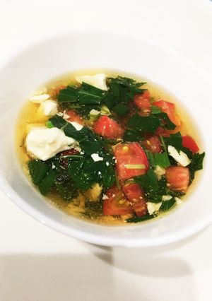 簡単楽チン！夏野菜と豆腐のさっぱりスープ-レシピのメイン写真