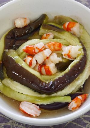 なすのレンジ蒸しえびあんかけ-レシピのメイン写真