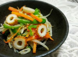 簡単綺麗！ピーマン人参もやし竹輪のナムル-レシピのメイン写真