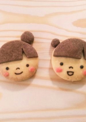 簡単かわいい♥お顔の型抜きクッキー！-レシピのメイン写真