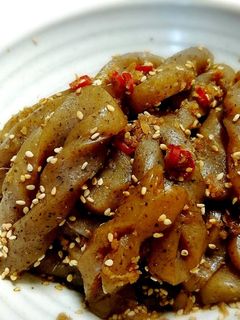 【簡単常備菜】蒟蒻のピリ辛生姜醤油煮!-レシピのメイン写真