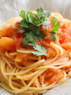 トマト1個でおいしいパスタ-レシピのメイン写真