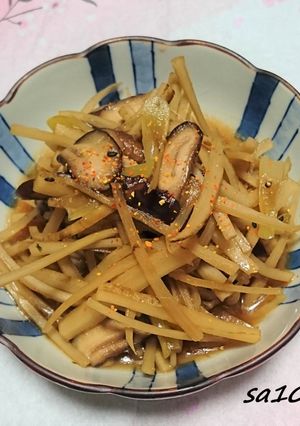 すぐに味染み！ごぼうと椎茸の甘辛煮！-レシピのメイン写真