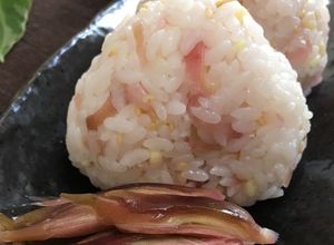 夏の香り♡茗荷の大根酢漬けのおにぎり♪-レシピのメイン写真