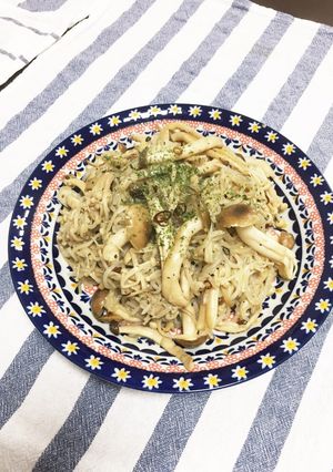 ローカロしらたきとキノコのペペロンチーノ-レシピのメイン写真
