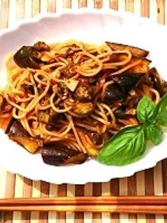 ドライオクラとナスのイタリア風焼きそば-レシピのメイン写真