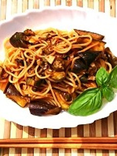 ドライオクラとナスのイタリア風焼きそば-レシピのメイン写真