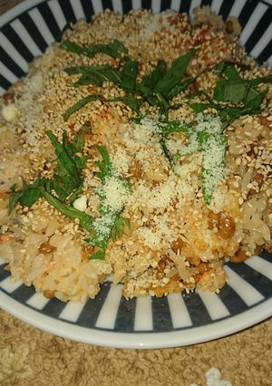 材料!簡単!納豆炒飯-レシピのメイン写真