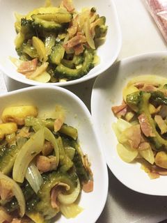 ゴーヤの カレー炒め-レシピのメイン写真