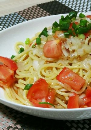 夏にぴったり！トマトの冷製パスタ-レシピのメイン写真