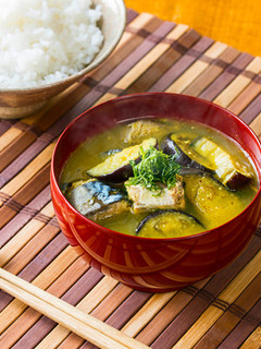 なすとサバ缶のカレーみそスープ-レシピのメイン写真