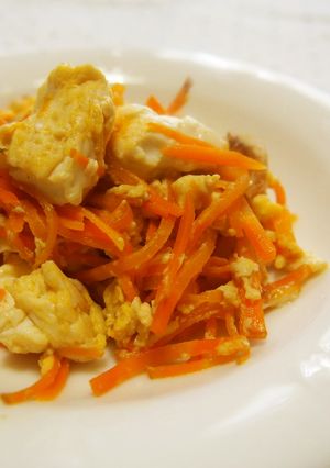にんじんと豆腐の卵炒め♪甘いにんじん♪-レシピのメイン写真
