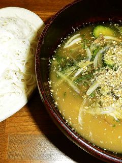 みそ仕立ての冷や汁そうめん-レシピのメイン写真
