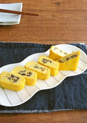 バターで食欲UP♪マッシュルームの卵焼き-レシピのメイン写真