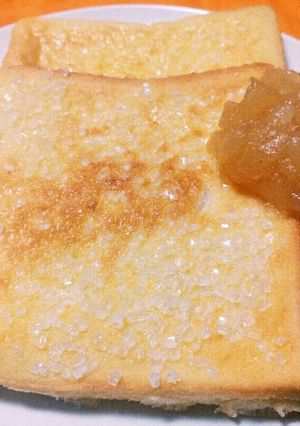 贅沢なフレンチトーストりんごジャム添えて-レシピのメイン写真