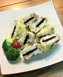 佃煮昆布と鶏ミンチのレンコン挟み揚げ
