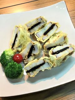 佃煮昆布と鶏ミンチのレンコン挟み揚げ-レシピのメイン写真