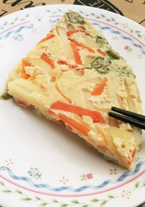 簡単♪冷蔵庫のあまった野菜で卵野菜蒸し-レシピのメイン写真