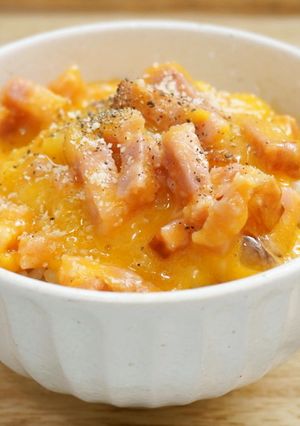 レンジで簡単!カルボナーラ風卵かけご飯-レシピのメイン写真