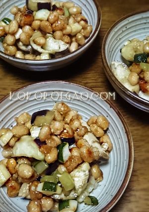 茄子ときゅうりの夏野菜と大豆の甘辛-レシピのメイン写真