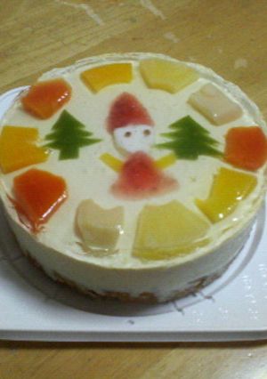 Xmasｹｰｷ♪-ﾚｱﾁｰｽﾞｹｰｷ--レシピのメイン写真