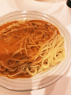 レトルトミートソースでクリームパスタ-レシピのメイン写真