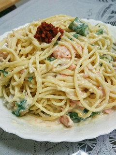 豆腐と塩鮭あっさり冷製パスタ-レシピのメイン写真
