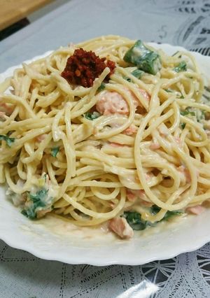 豆腐と塩鮭あっさり冷製パスタ-レシピのメイン写真
