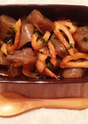 こんにゃく竹輪のピリ甘煮-レシピのメイン写真