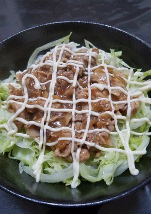 簡単ランチに！豚こま照りマヨ丼-レシピのメイン写真
