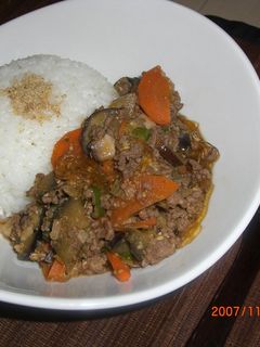 残飯整理でカンタン!なす&はるさめご飯☆-レシピのメイン写真