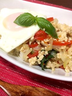 ガパオ♪風簡単バジル炒めご飯♡-レシピのメイン写真