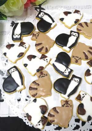 【着色料なし】猫のアイシングクッキー♪-レシピのメイン写真