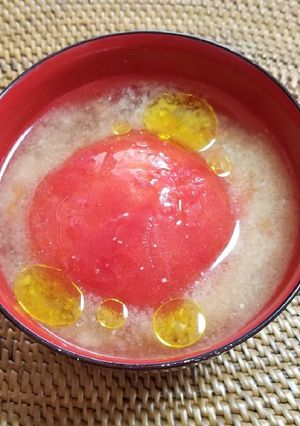 トマトの味噌汁-レシピのメイン写真