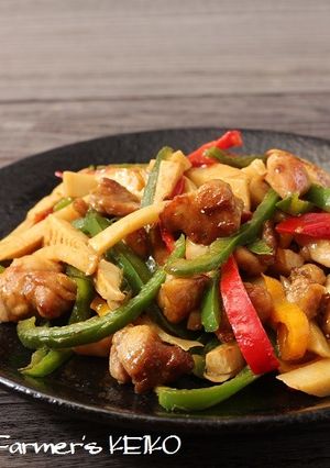 鶏肉とたけのこ、ピーマンの炒め物　-レシピのメイン写真