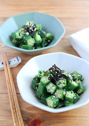 簡単和総菜☆おくらの塩昆布ナムル-レシピのメイン写真