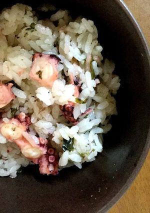 蛸と乾燥ワカメのご飯-レシピのメイン写真