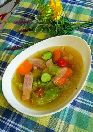 サラダ野菜のスープ-レシピのメイン写真